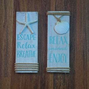 Coastal Wall Decor with Starfish and Shell